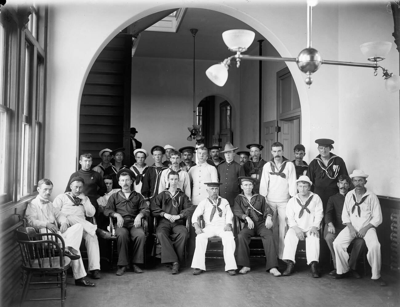 Patients At Brooklyn Navy Yard Hospital, Brooklyn, 1900