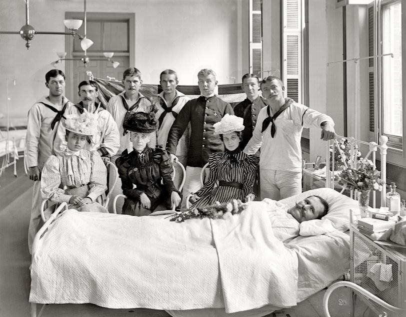 Visiting A Patient In Brooklyn Navy Yard Hospital, 1900