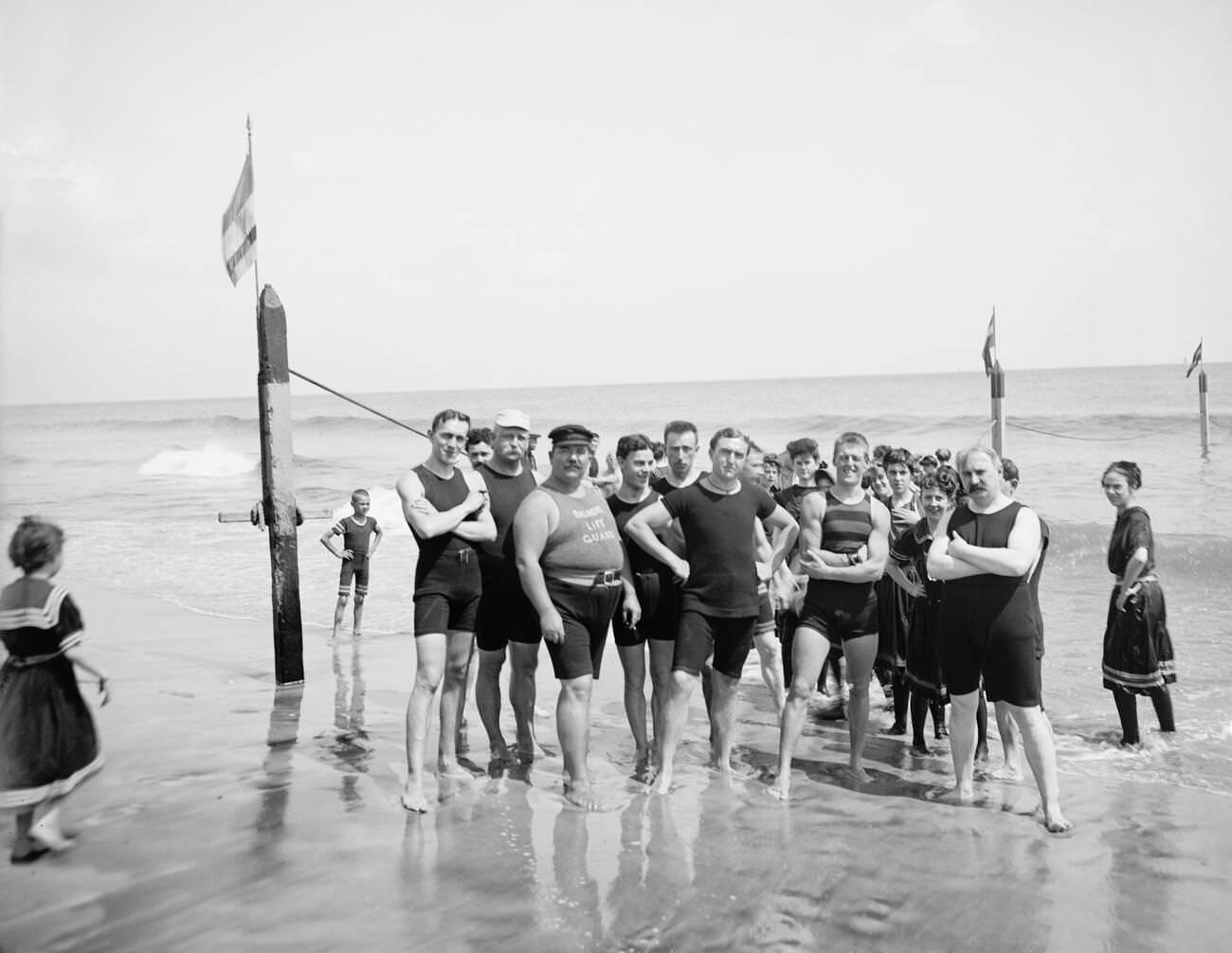 Portrait Of Lifeguards At Coney Island, Brooklyn, 1900