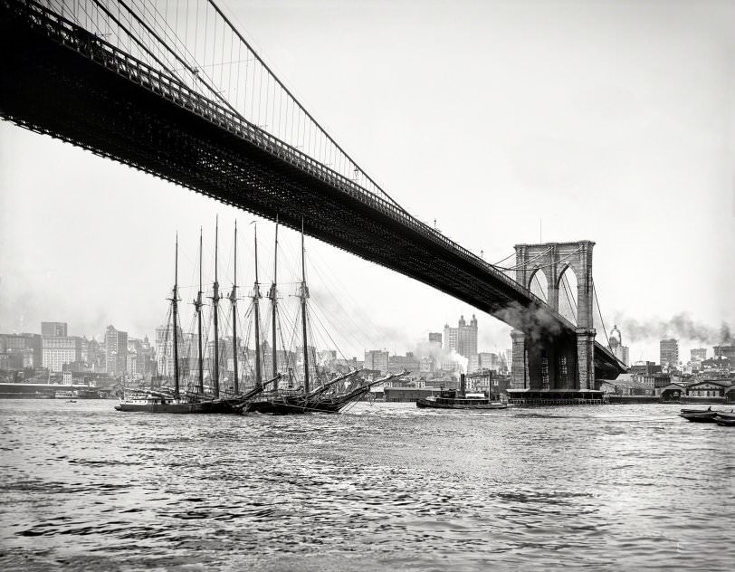 Manhattan From Under The Brooklyn Bridge, 1903