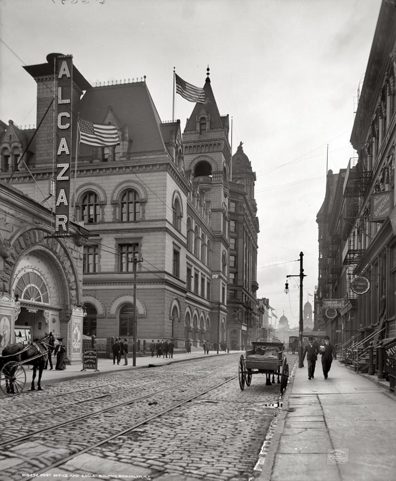Post Office And Eagle Building. Brooklyn, N.y.&Amp;Quot; At The Alcazar Theatre, 1906
