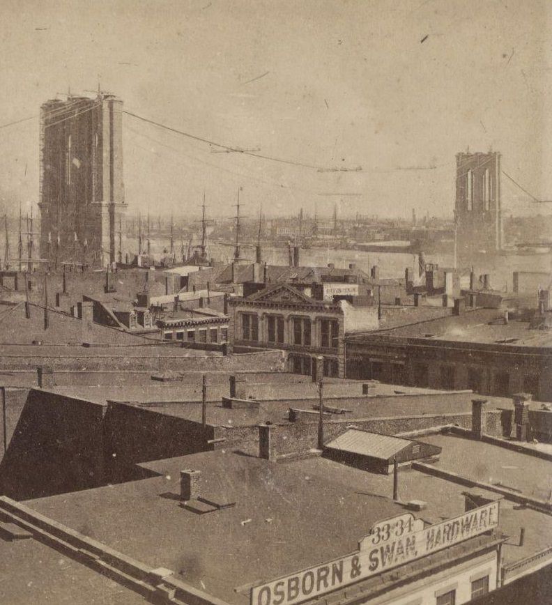 Brooklyn Bridge Over East River, 1901