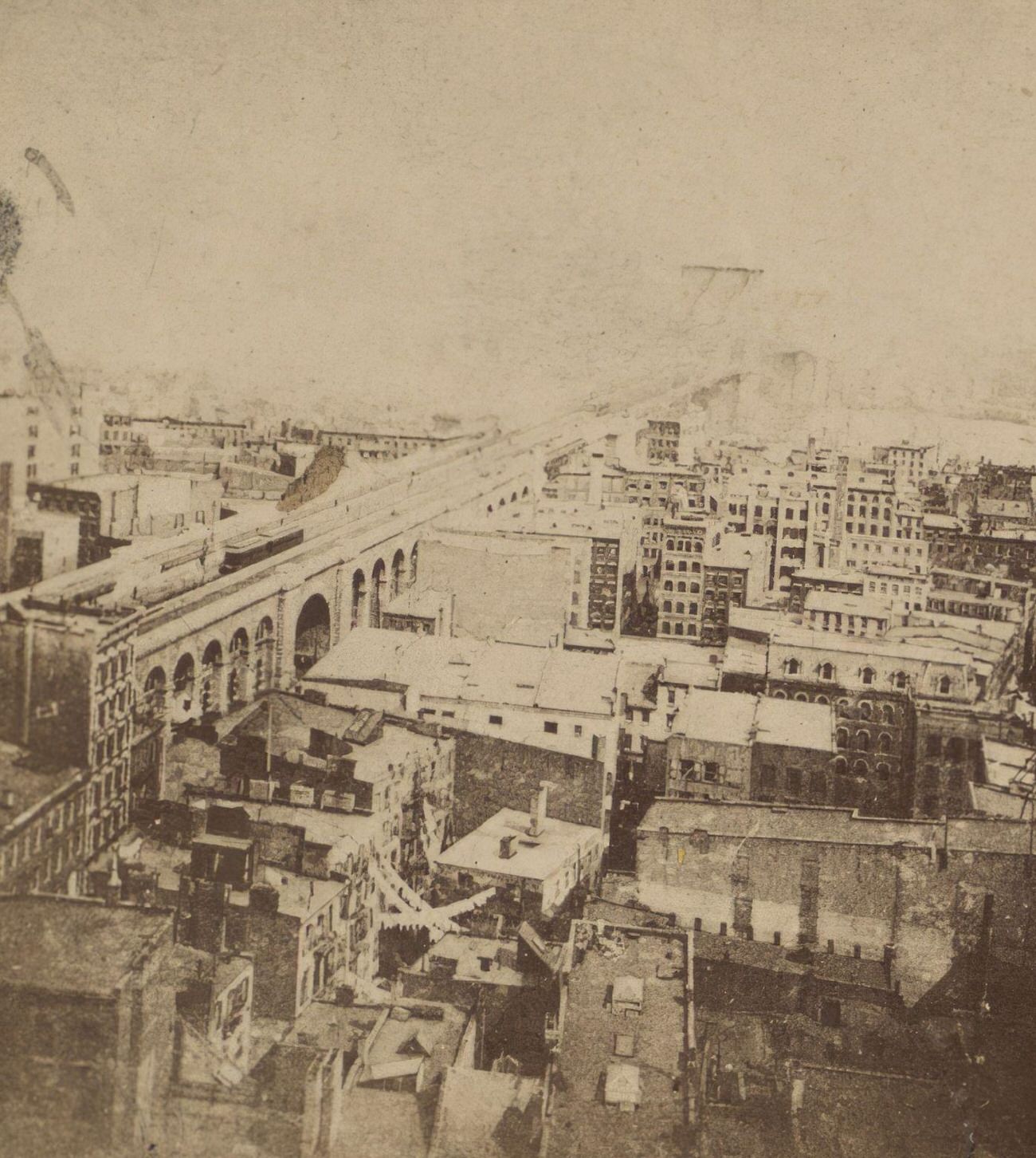 Bird'S-Eye View Of Brooklyn Bridge From Tribune Building, 1901