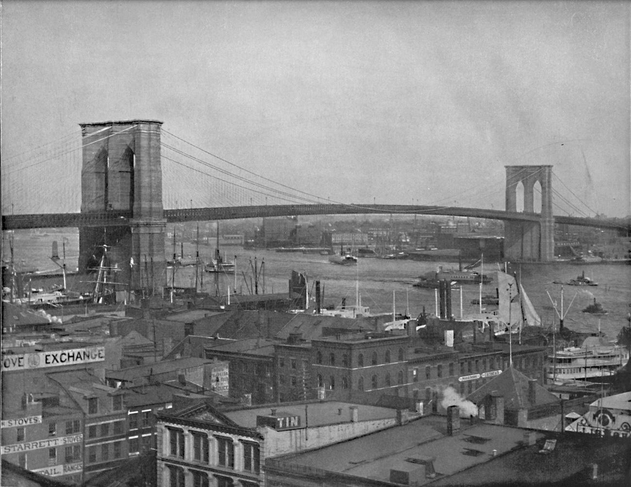 Brooklyn Bridge Design By John Augustus Roebling, 1901
