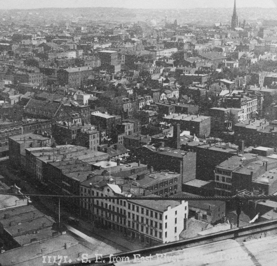 High-Angle View Looking Southeast Across Brooklyn, 1900
