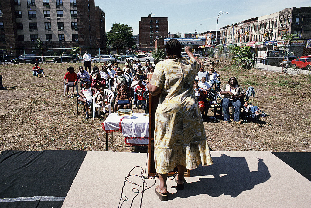 &Amp;Quot;Satan, You Are Not Longer My Lord.&Amp;Quot; Outdoor Service Of The New Creation Ministry, Sutter Ave., Brooklyn, 2003