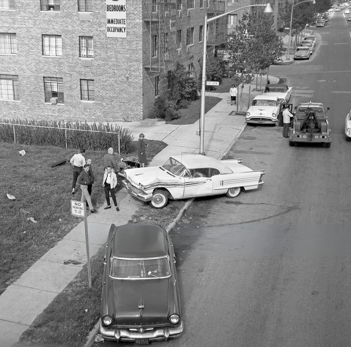 A Car Accident On Junction Boulevard Near The Horace Harding Expressway In Corona, 1960S.