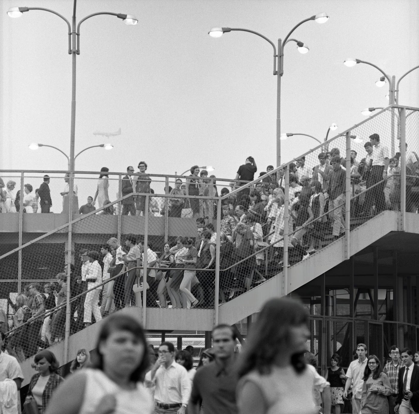 Beatles Fans Exit The 7 Train Subway Stop In Corona, On Their Way To See The Beatles At Shea Stadium, 1966.