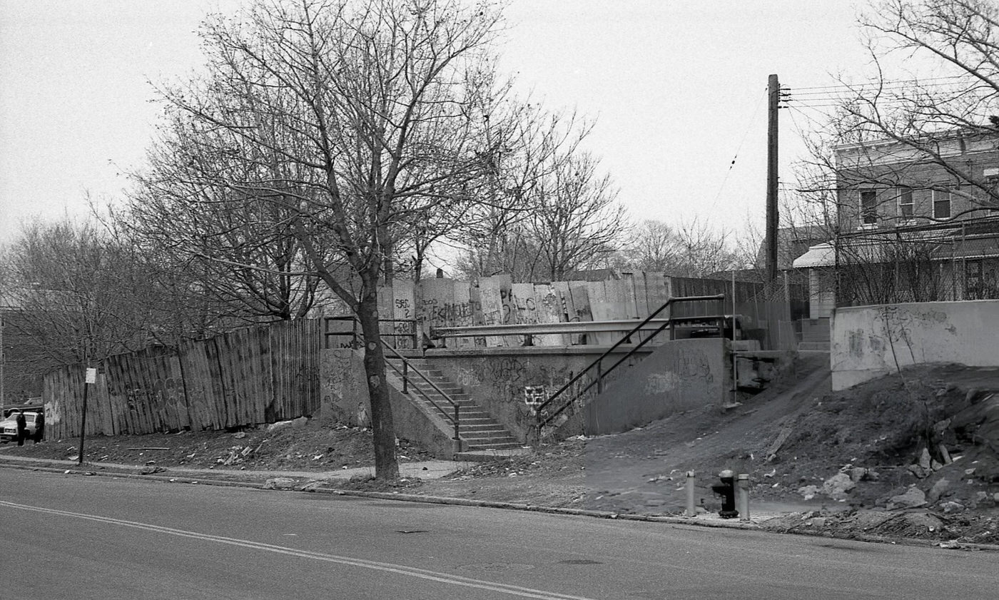 Dilapidated And Graffiti-Covered Cement Staircases Lead To Residential Homes On 37Th Avenue In Corona, Queens, 1982.