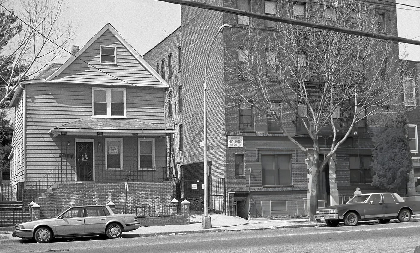 Residential Buildings At The Intersection Of 108Th Street And 36Th Avenue In Corona, Queens, 1990S.