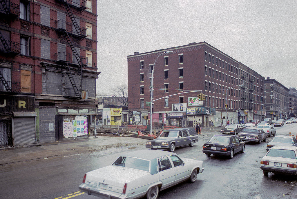 View Se Along Frederick Douglass Blvd. Toward W. 135Th St., Harlem, 1989.