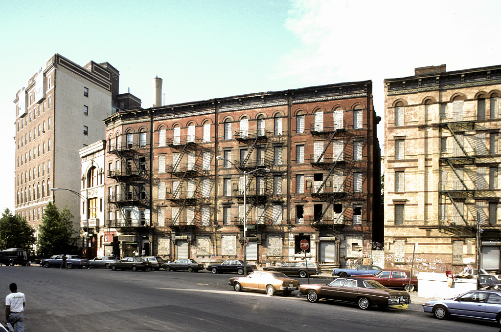 View Se From Morningside Ave. At W. 124Th St., Harlem, 1989.
