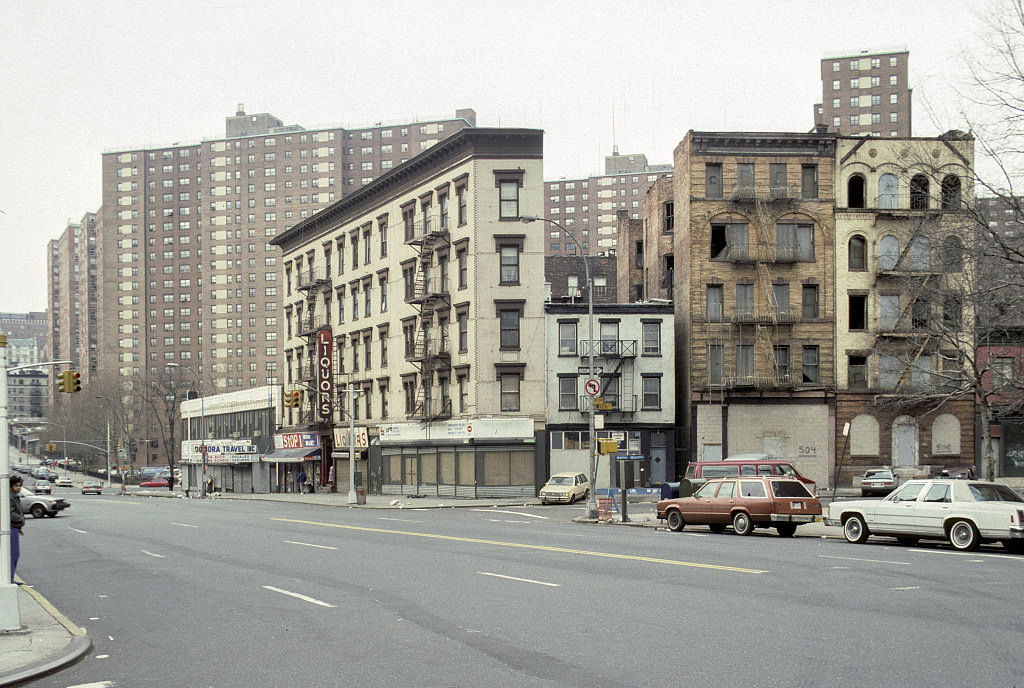 View Sw Along Amsterdam Ave. From W. 126Th St., Harlem, 1989.