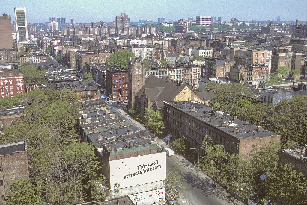 View Nw Along E. 126Th St. From Park Ave., Harlem, 1989.