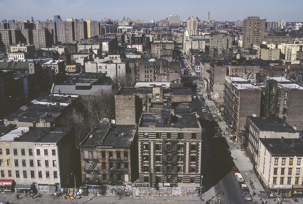 View West From 2Nd Ave. Between 116Th And 117Th., Harlem, 1989.