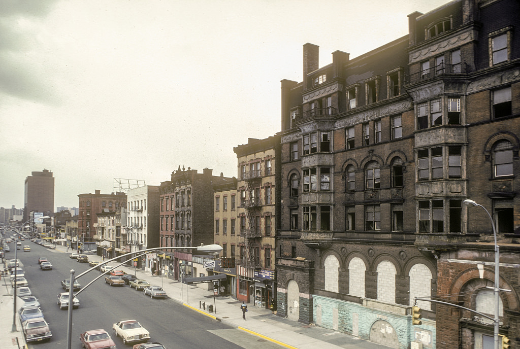 View Nw Along E. 125Th St. From Park Ave., Harlem, 1982.