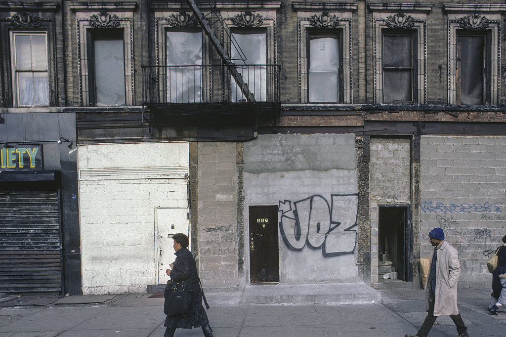 Close Up, Ground Floor Of 545-549 Malcolm X Blvd., Harlem, 1987.