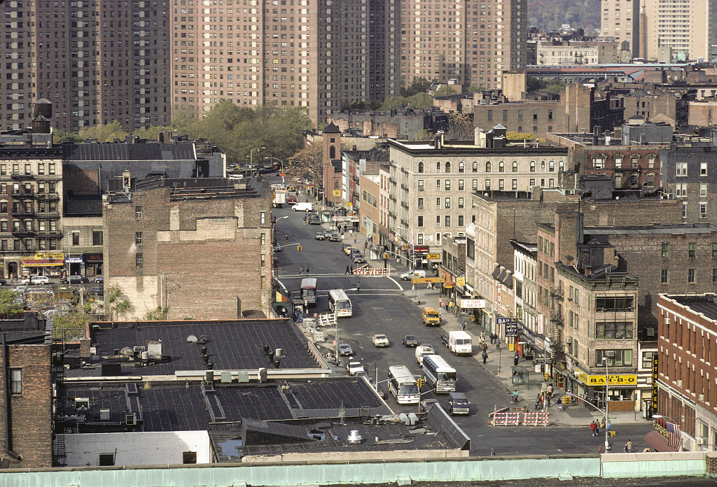View West Along W. 125Th St. From Adam Clayton Powell Blvd., Harlem, 1988.
