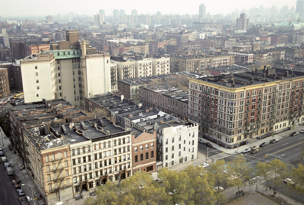 View Se Along Morningside Ave. From W. 125Th St., Harlem, 1988.
