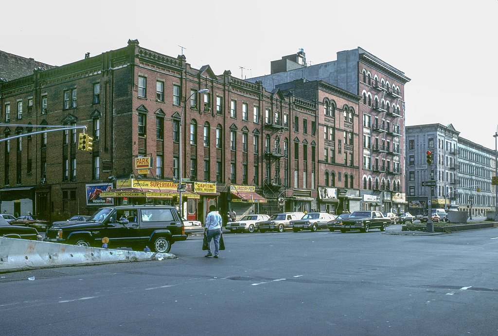 View Se Along Adam Clayton Powell Jr. Blvd. From W. 124Th St., Harlem, 1988.