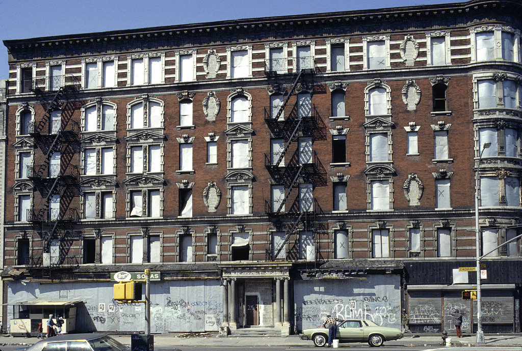 View Sw On St. Nicholas Ave. From W. 112Th St., Harlem, 1988.