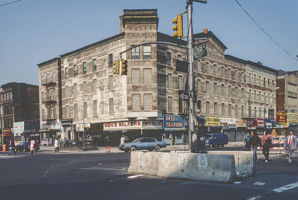 Sw Corner Of Malcolm X Blvd. At W. 125Th St., Harlem, 1989.