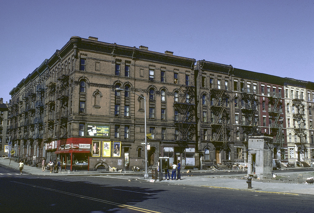 View Ne Along W. 126Th St. From Morningside Ave., Harlem, 1980.