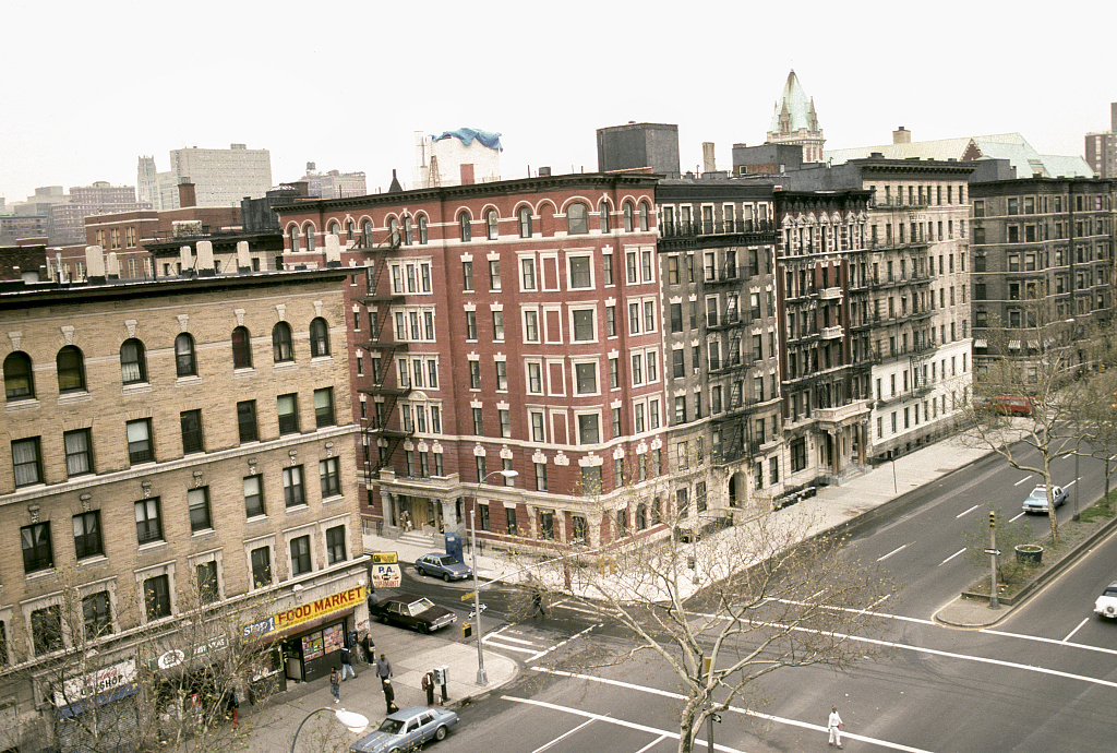 View Nw Along Adam Clayton Powell Toward W. 112Th St., Harlem, 1989.