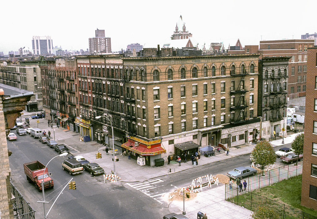 View Ne Along Frederick Douglass From W. 112Th St., Harlem, 1989.
