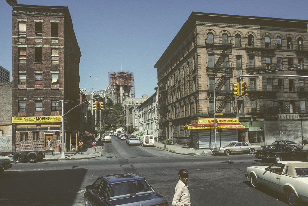 View West Along W. 139Th St. From Frederick Douglass Blvd., Harlem, 1989.