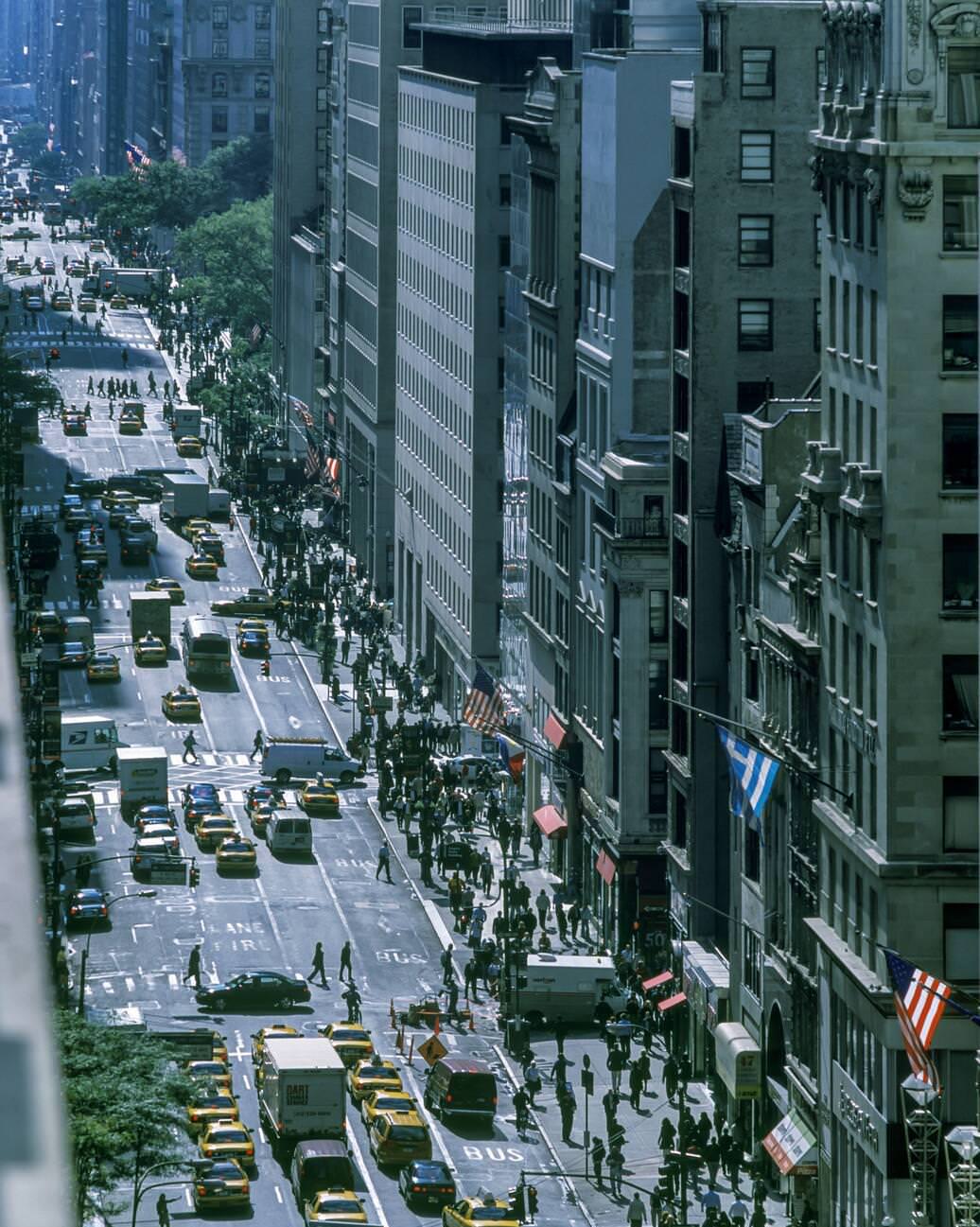 Above Fifth Avenue Midtown Manhattan New York City, 2005.