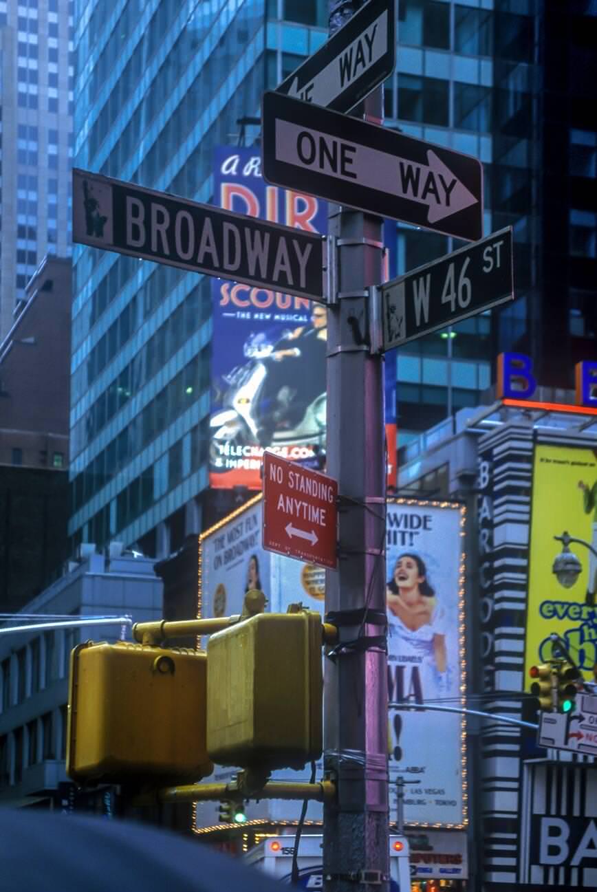 Street Sign Times Square Midtown Manhattan, 2005.
