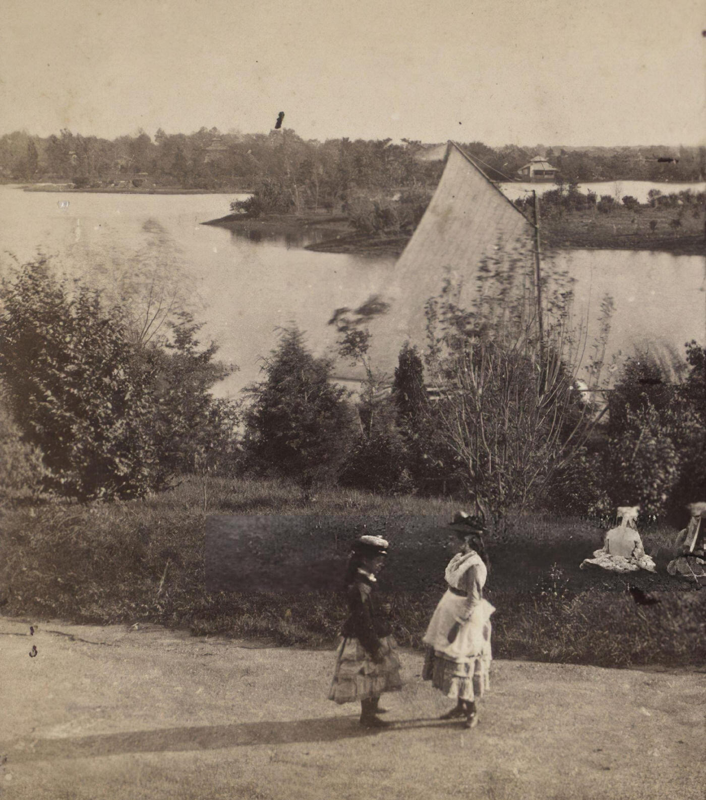 The Lake From Breeze Hill, Prospect Park, Brooklyn, 1850S.