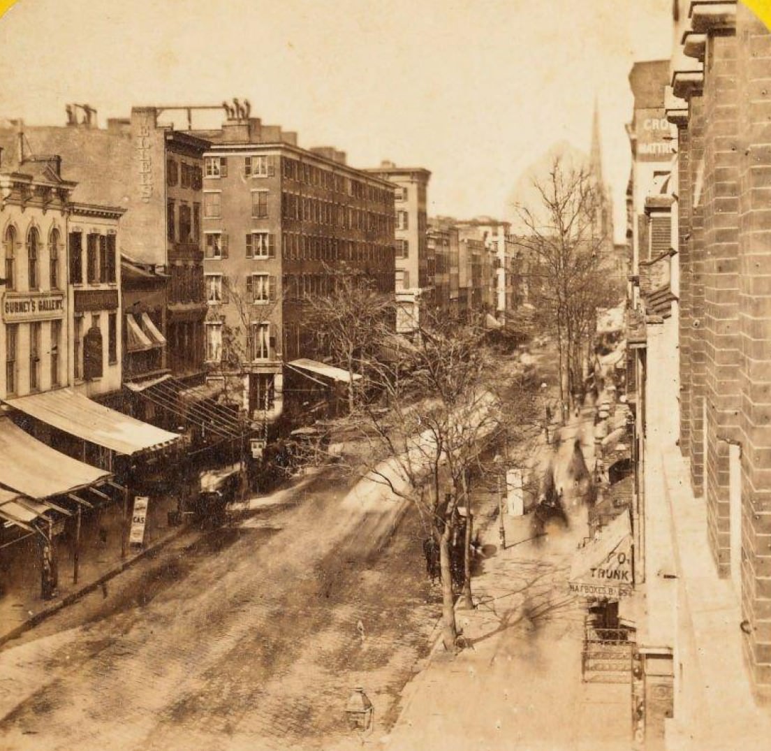 New York Hotel On Broadway, 1858.