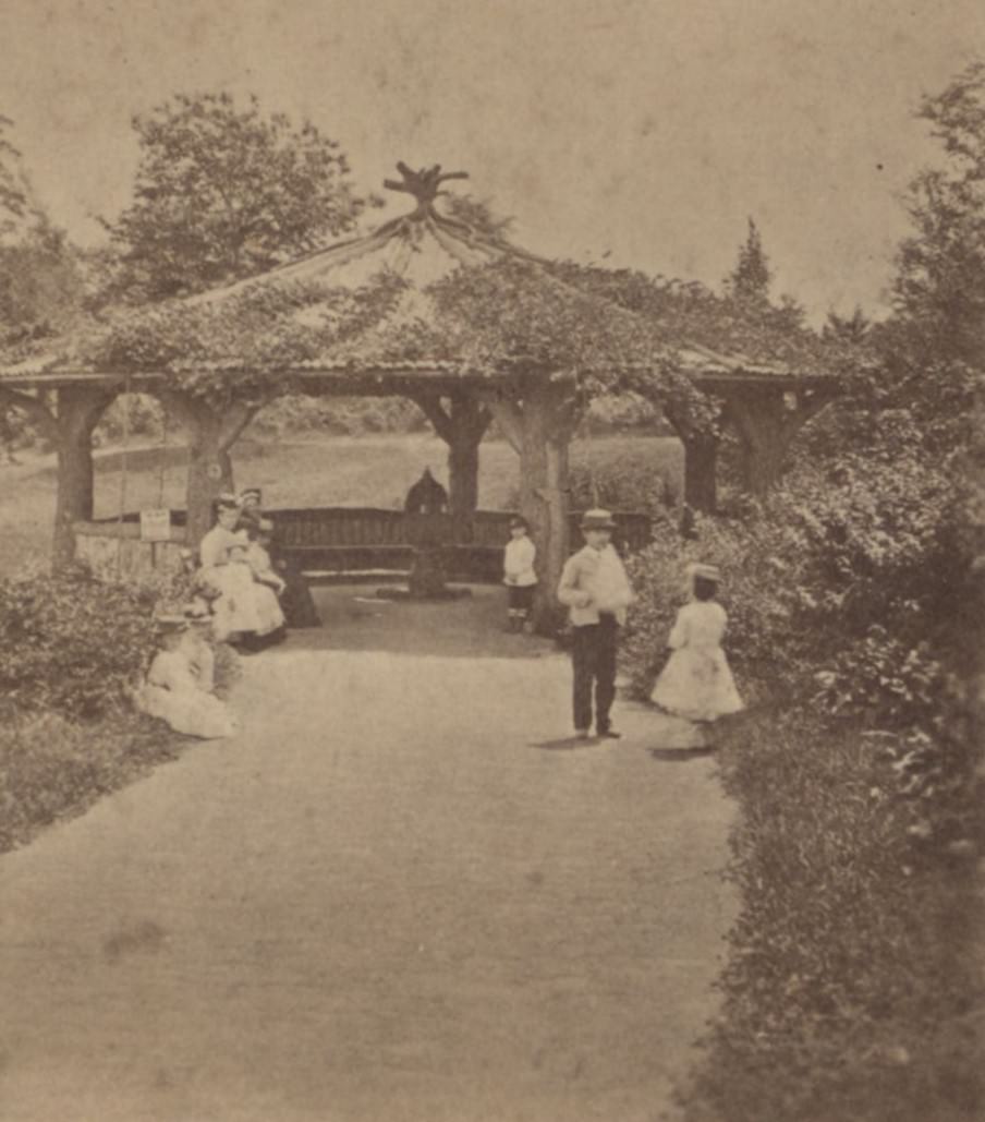 Rustic Arbor, Prospect Park, 1850S.