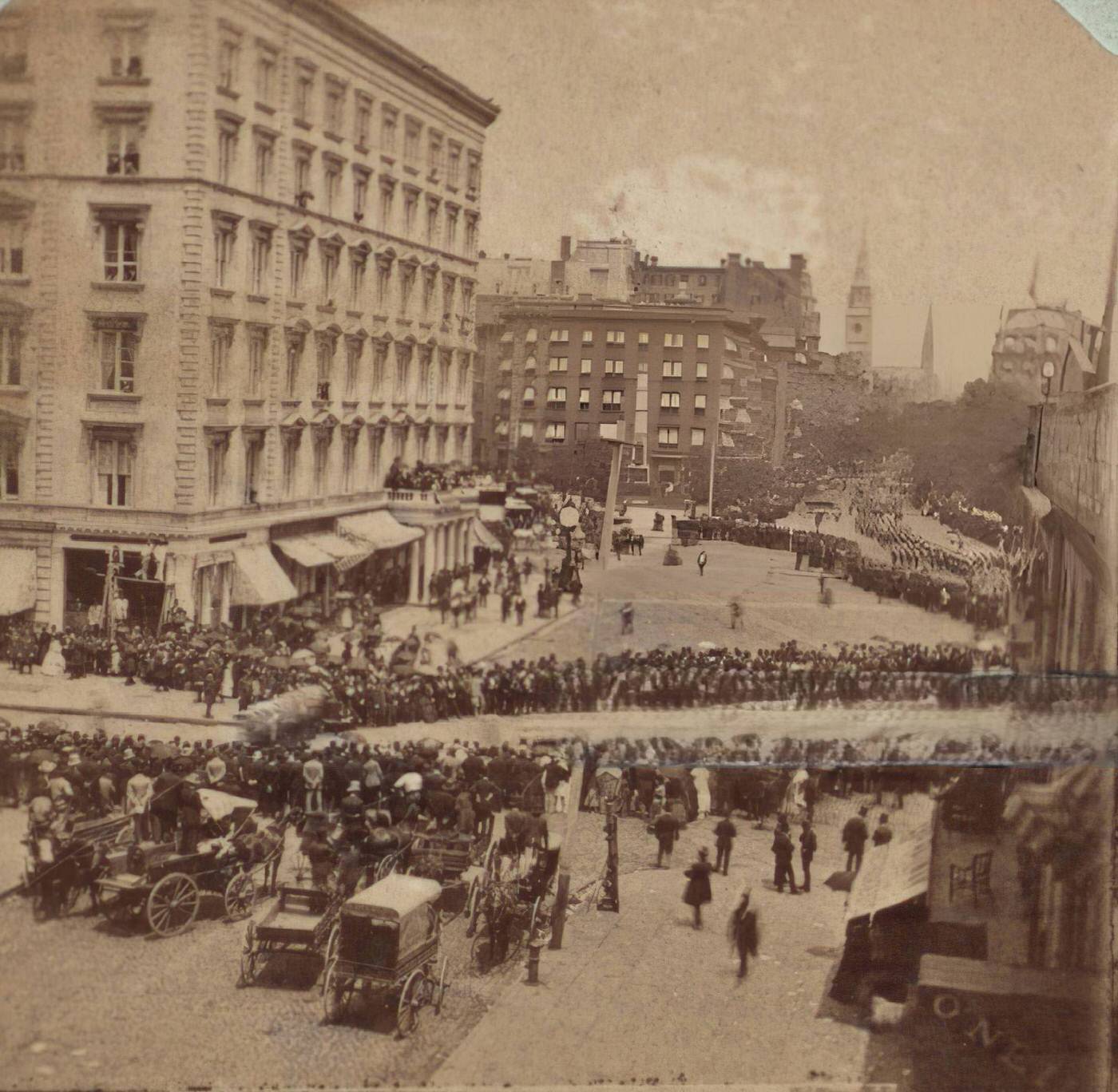 Looking Up 5Th Avenue From 23Rd Street, 1859.