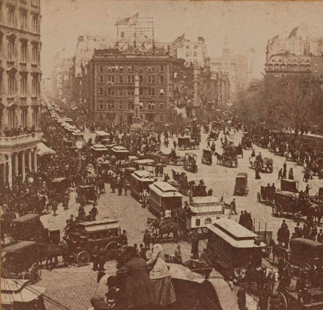 Broadway At Madison Square, 1850S.