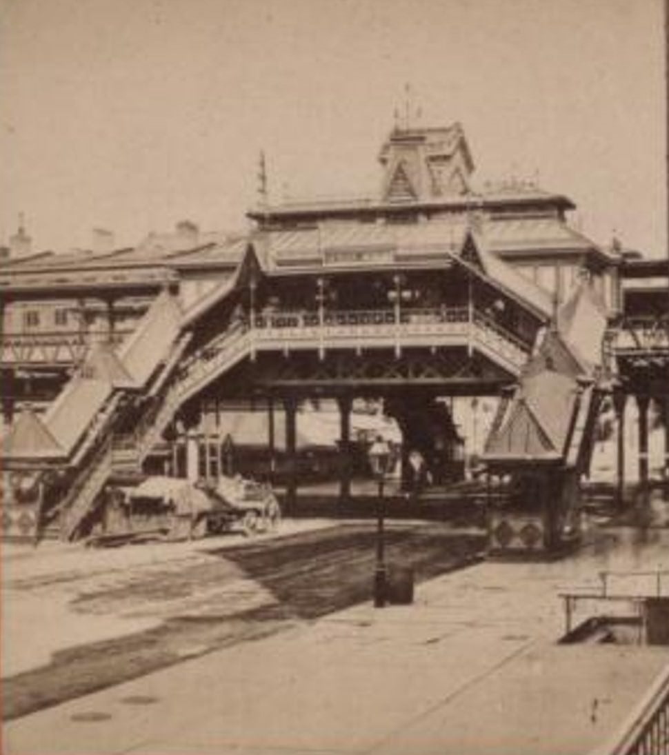 Metropolitan Elevated Railway, 14Th Street Station, 1850S.
