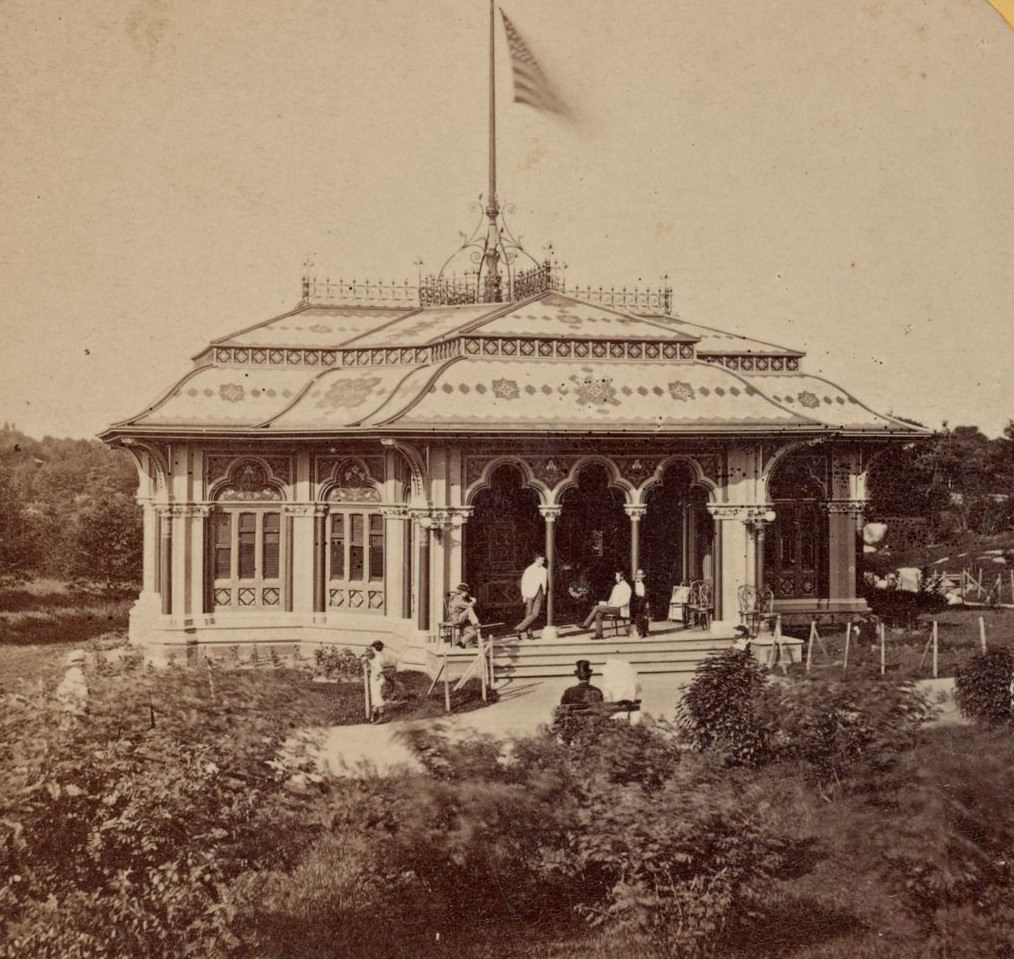 Pavilion At The Mineral Spring, Central Park, 1850S.