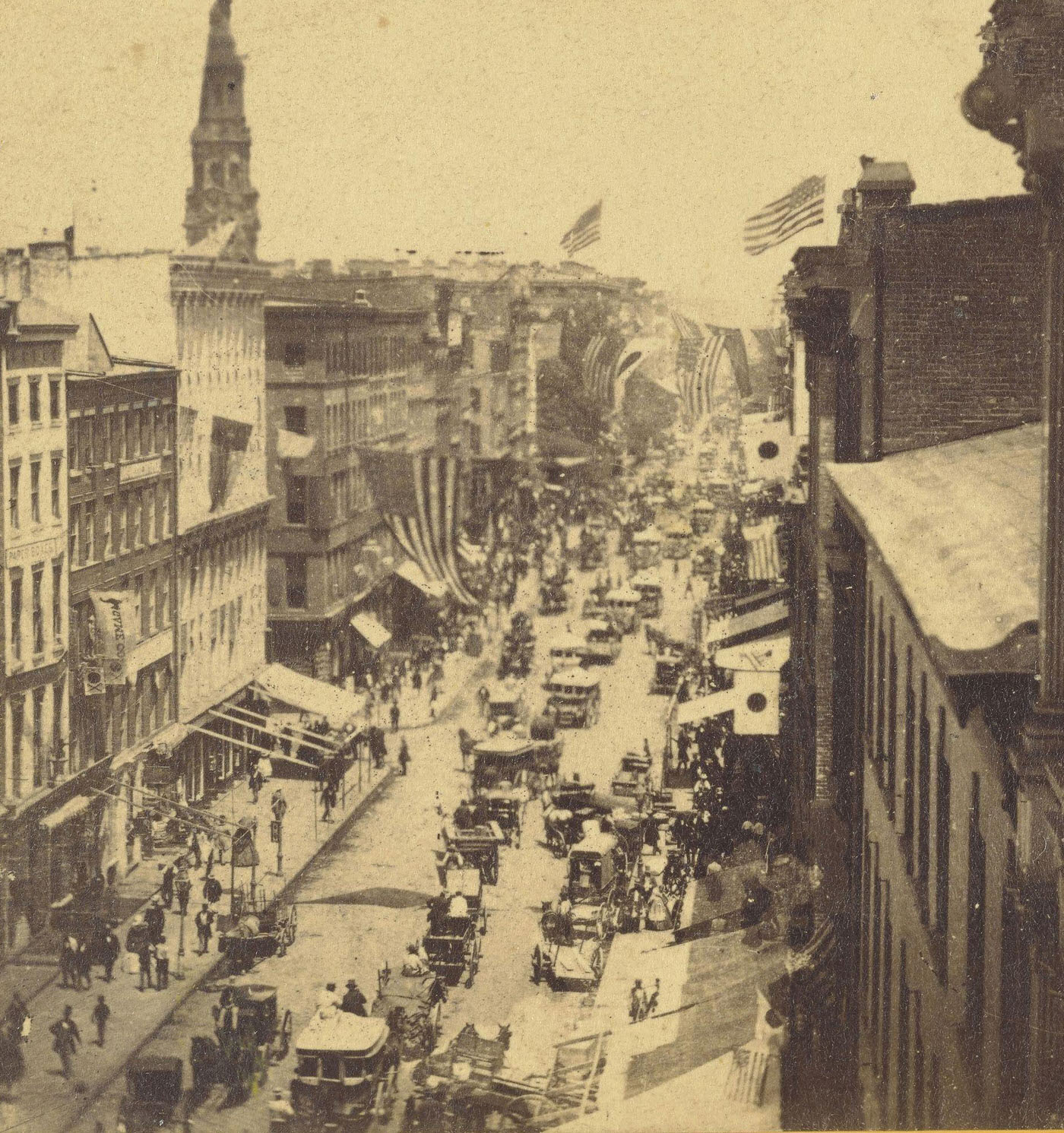 View On Broadway, Reception For The First Japanese Diplomatic Mission To The United States, 1860