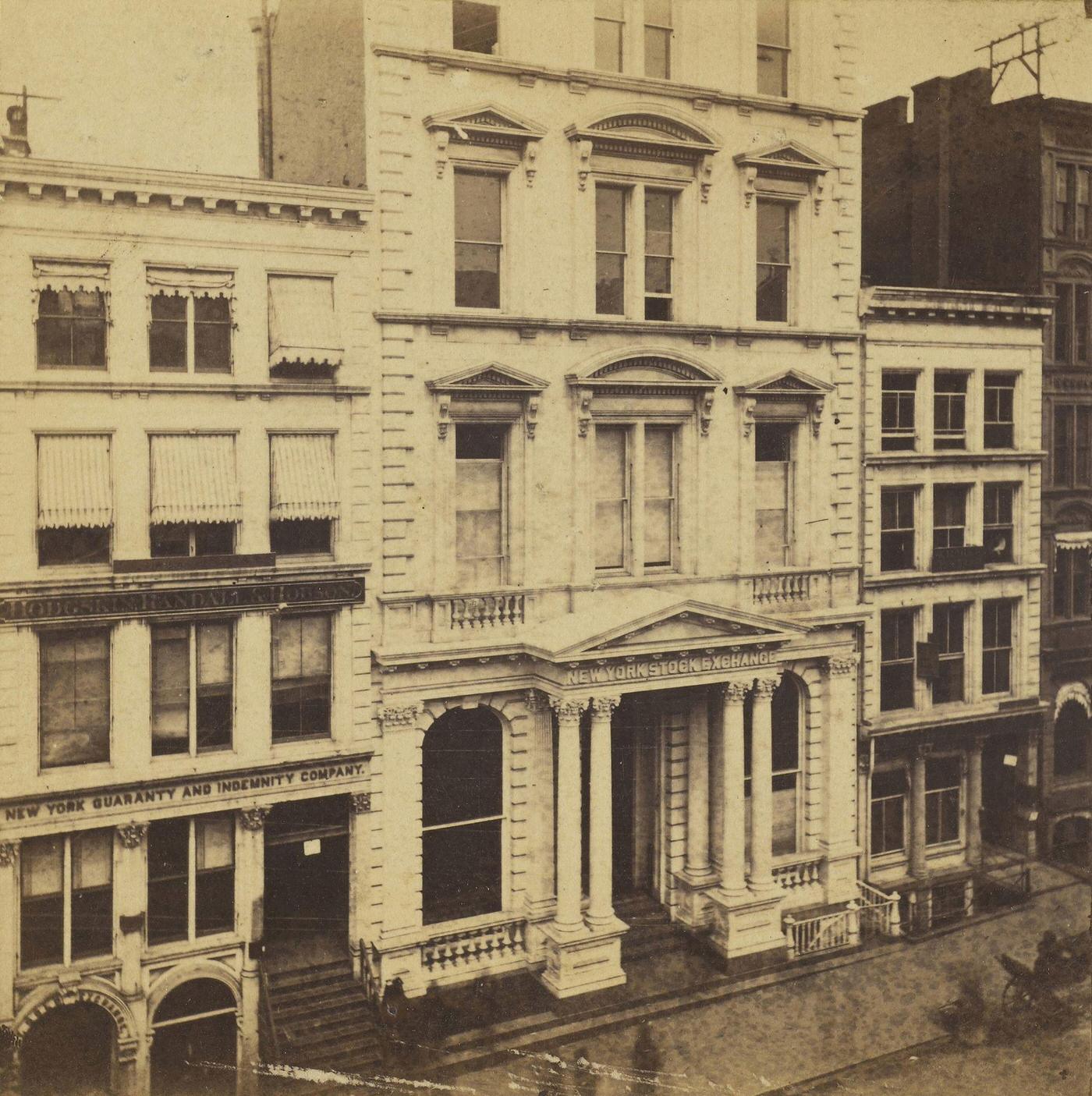 New York Stock Exchange, Broad St, New York City, 1864