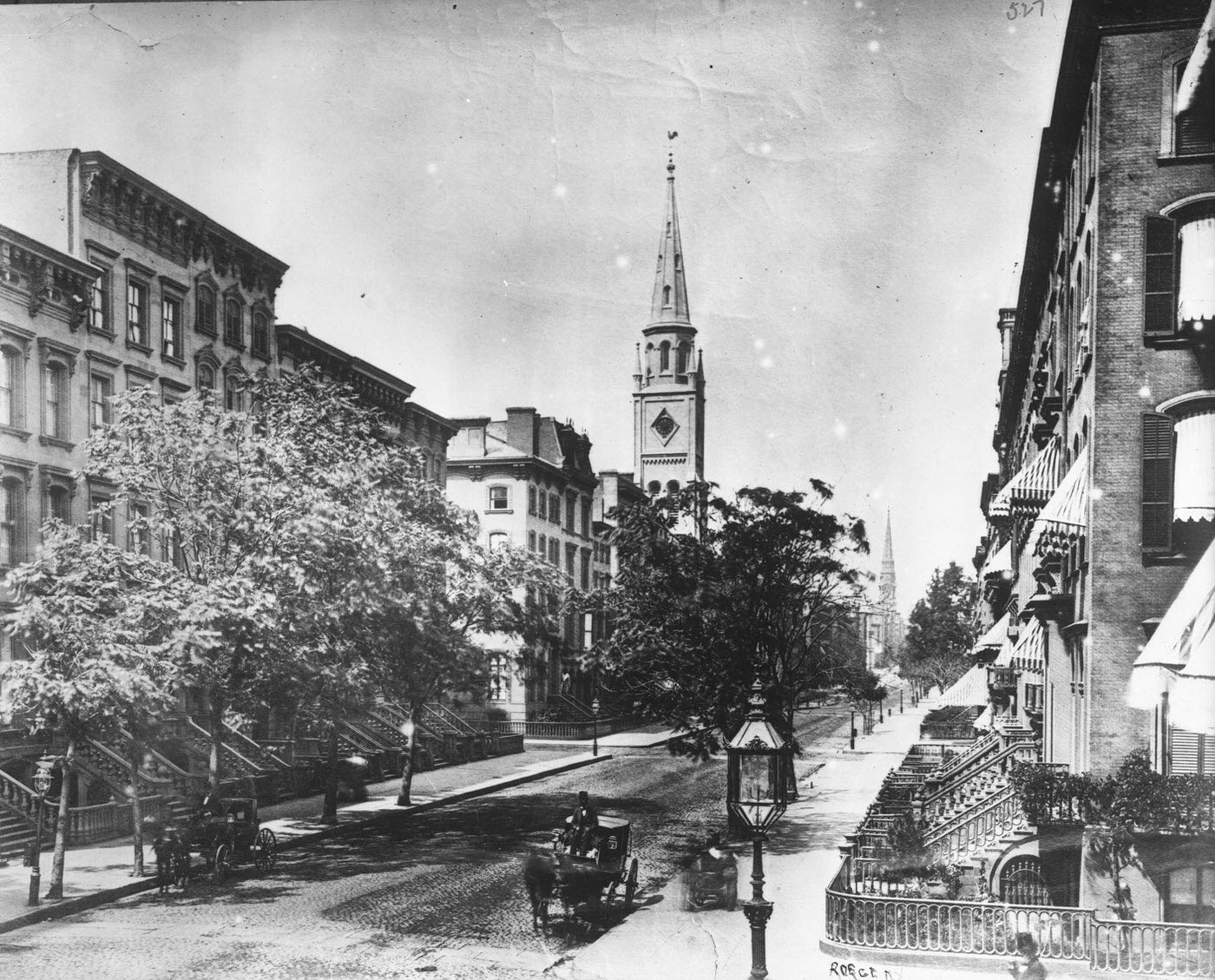 Fifth Avenue Looking North From Southeast Corner Of 27Th Street, New York, 1865