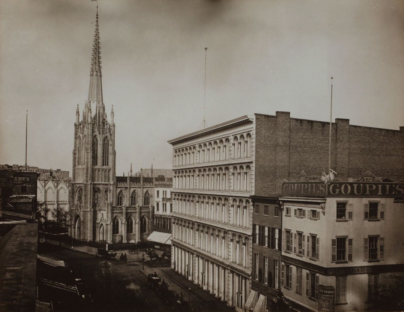 Broadway And 9Th Street (East), Manhattan, 1860S.