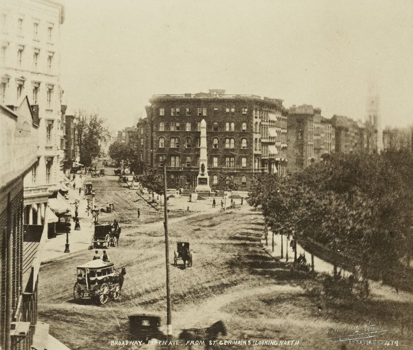 5Th Avenue And 23Rd Street, Manhattan, 1860S.