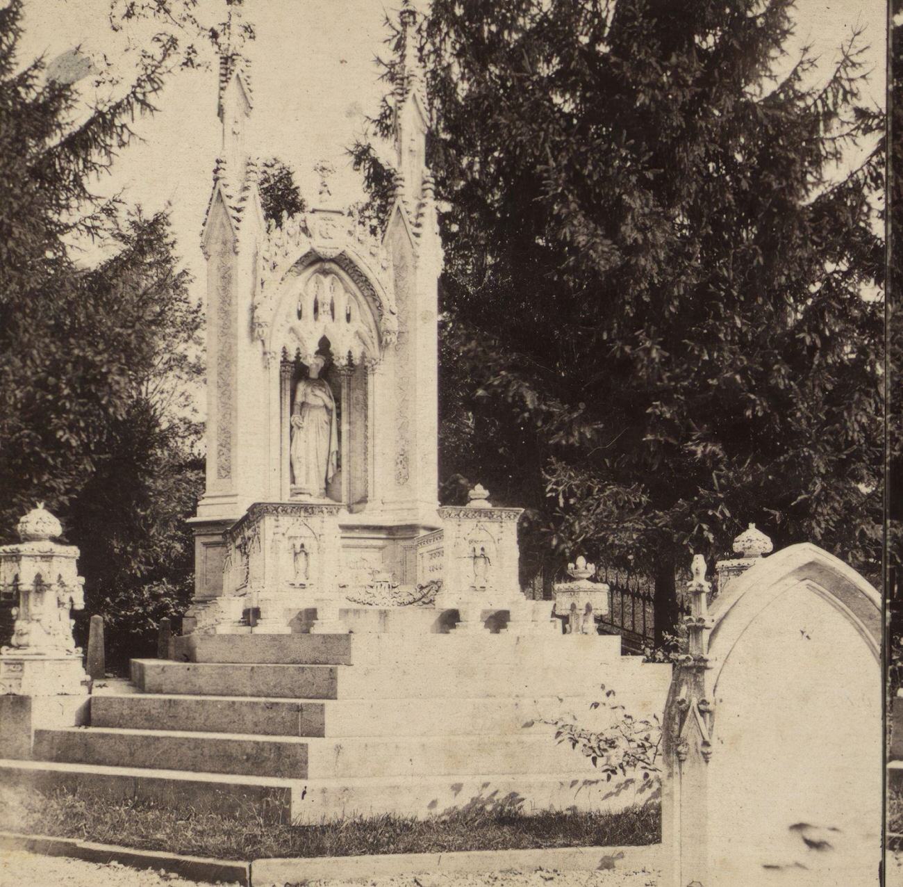 Monument Of Miss Charlotte Canda On Battle Avenue, Brooklyn, 1860S