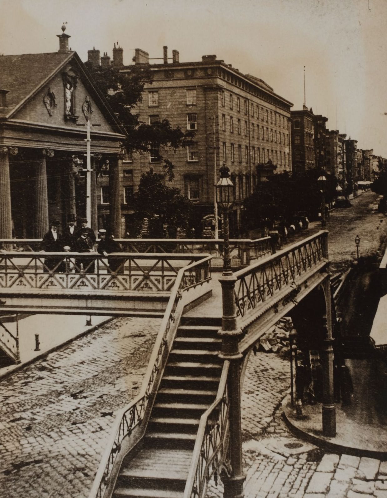 Broadway And Fulton Street, Manhattan, 1860S.