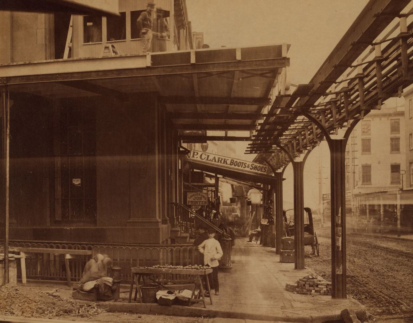 Greenwich Street And Dey Street, Manhattan, 1860S.
