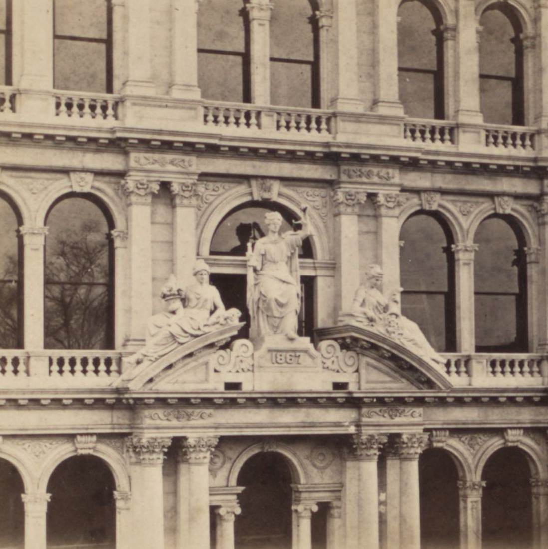 Facade Of The Park National Bank, 1860S.