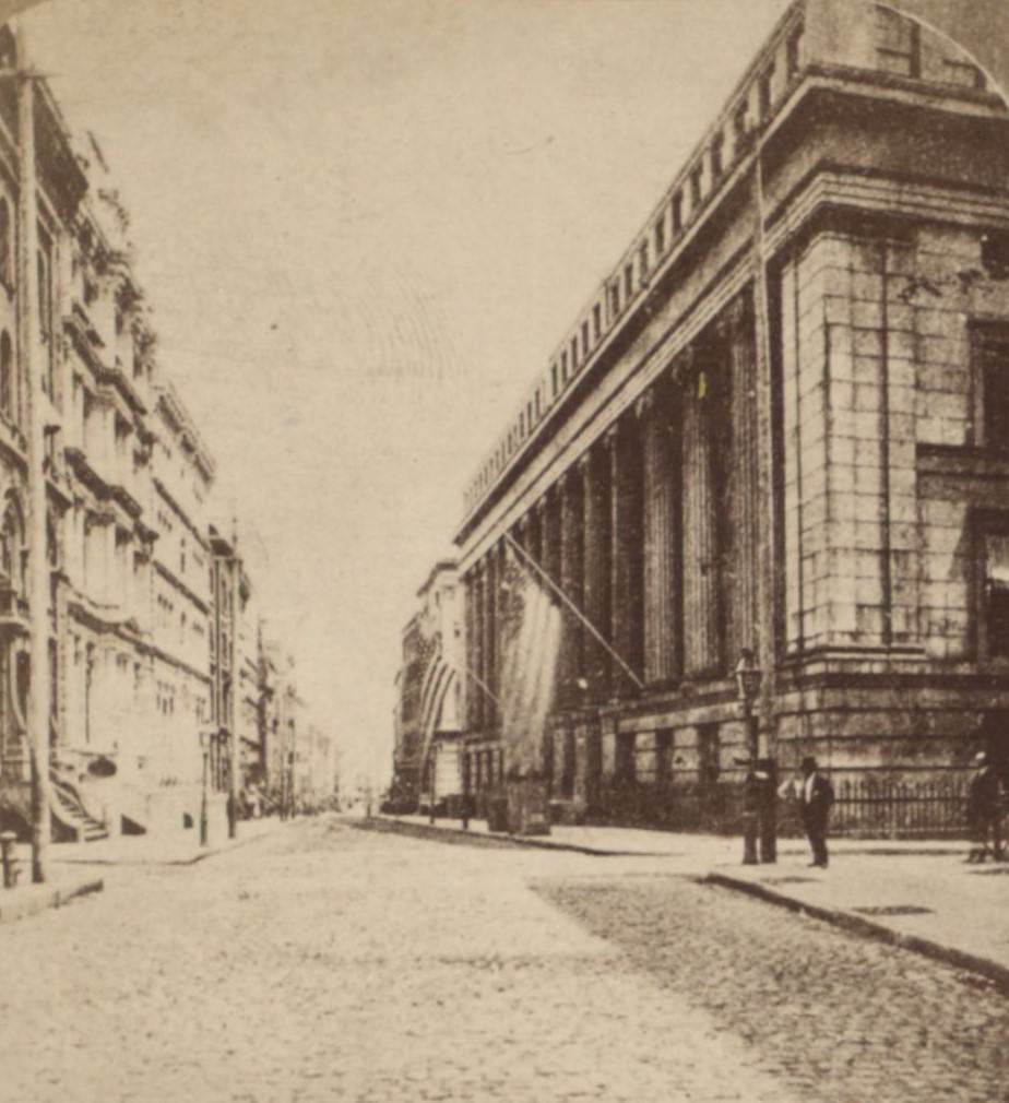 Custom House On Wall St, 1865.