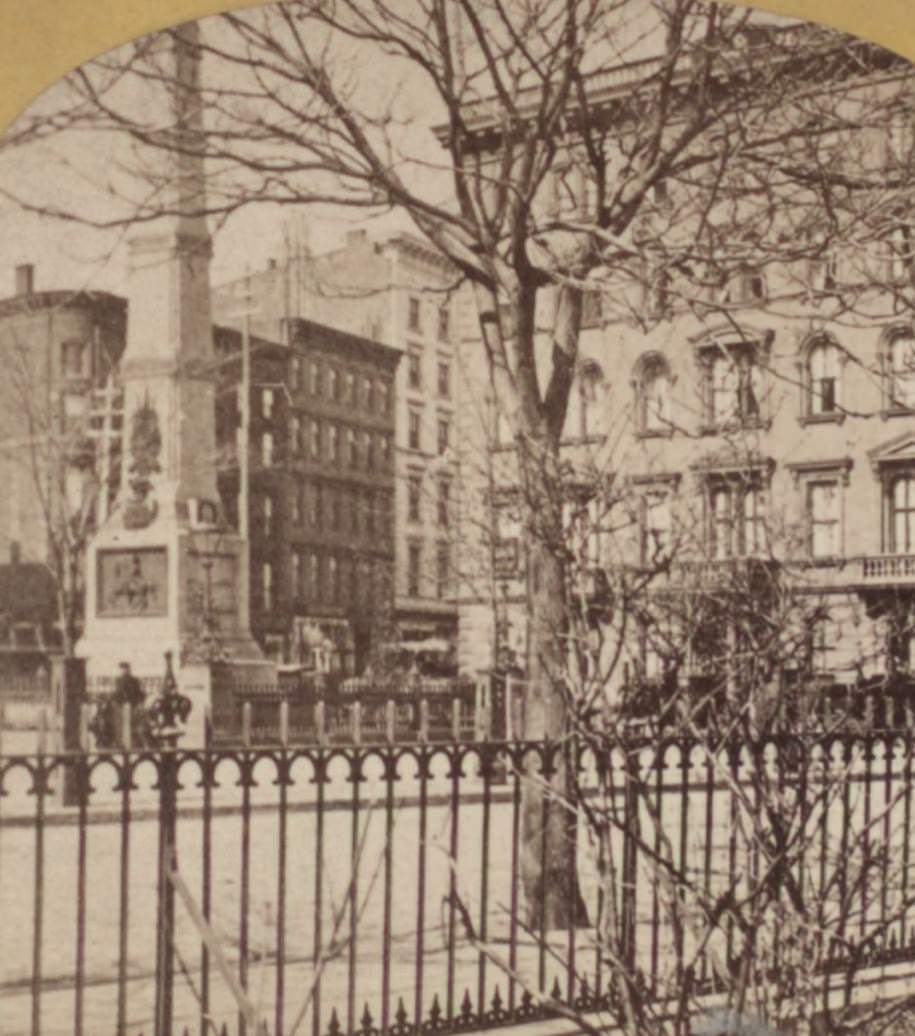 Washington Monument In Union Square, 1860S.
